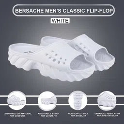 BERSACHE Men Self Design Ultra Soft & Flexibility Technology Rubber Sliders image 4