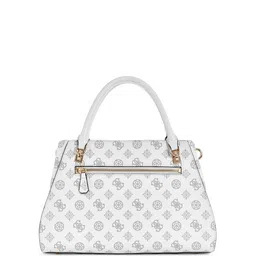 GUESS Printed PU Structured Satchel with Cut Work image 3