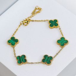 Palli Creation Stainless Steel Gold-Plated Floral Style Link Bracelet-47