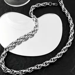 Peora Men Silver-Plated Chain-41