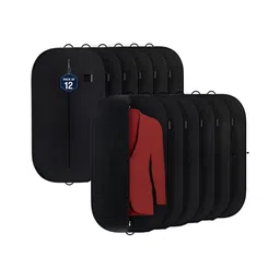 Aura Black 12 Pieces Suit Organisers-34