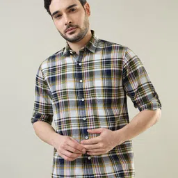 TIM PARIS Tartan Checks Checked Pure Cotton Casual Shirt-picture-48