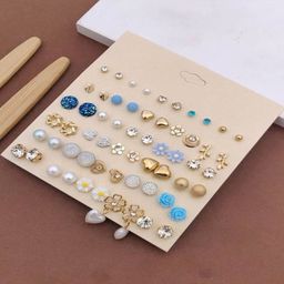 DressBerry Set Of 30 Gold-Plated Alloy Studs-picture-48