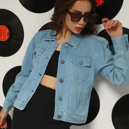 Campus Sutra Women Lightweight Denim Jacket-image-29
