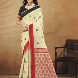 Anouk Ethnic Motifs Woven Design Khadi Saree-40