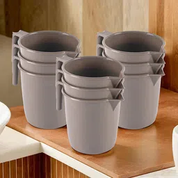 Kuber Industries Brown 9 Piece Multi-Functional Bathroom Mug- 1 ltr-image-59