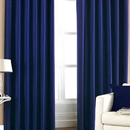 BELLA TRUE Navy Blue 2 Pieces Regular Long Door Curtains-image-44