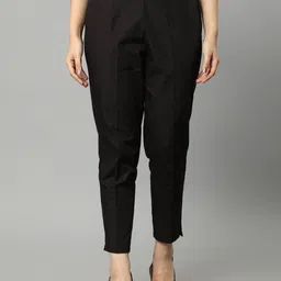 Mera Rang Women Relaxed Wrinkle Free Trousers-image-15