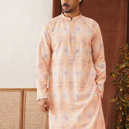 Jompers Men Geometric Embroidered Sequinned Kurta image 4