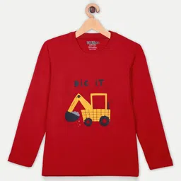Billion Boys Typography Printed Pure Cotton Applique T-shirt-51