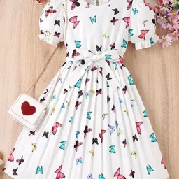 BAESD Puff Sleeve A-Line Dress-33
