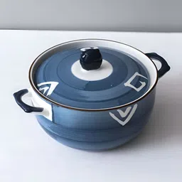 THEDECORKART Blue & White Printed Airtight Serving Bowl-image-8