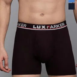 LUX PARKER Pack Of 3 Pure Cotton Long Trunks LUX_PARKER_LONG_TRUNK_OE_COL_3PC-picture-28