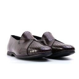 MONKSTORY Men Textured Formal Slip-On Shoes-image-54