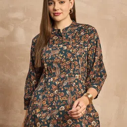 all about you Mandarin Collar Printed Tunic-image-33