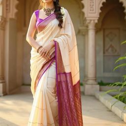 VILLE FASHION Floral Woven Design Zari Kanjeevaram Saree-image-47