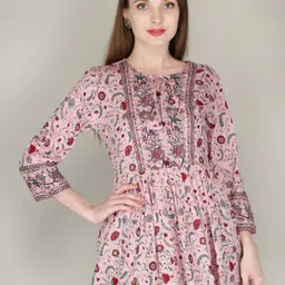 AJ ART Women Floral Printed Floral Anarkali Kurta-11