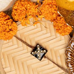 Look and Adorn Unisex Black Lumba Rakhi-image-39
