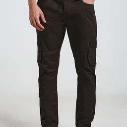 VOGAAN Men Relaxed Regular Fit Cotton Cargos-image-10