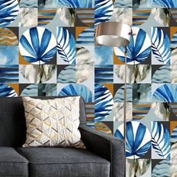 ArtzFolio Printed UV-Resistant Anti-Bacterial Abstract Tropical LeavesPeel & Stick Wallpaper-image-20