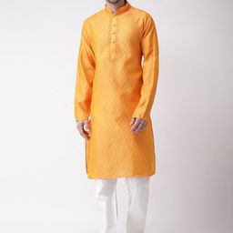 SG LEMAN Men Regular Silk Georgette Kurta with Pyjamas-18