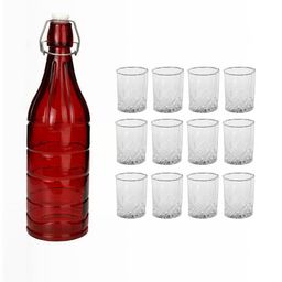 SOMIL Red Glass Airtight Can Bottle-image-44