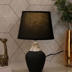TAYHAA Black Ceramic Contemporary Frusturical Shaped Table Lamp-image-69