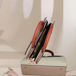 Wenz Colourblocked Structured Handheld Bag image 4