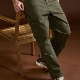 THE BEAR HOUSE Men Straight Fit Cargos Trousers-image-102