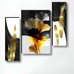Myntra Elegant Homes Grey & White 3 Pieces Wing Floral And Botanical Wall Arts-image-62
