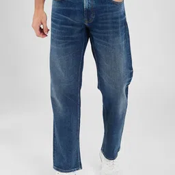SPYKAR Men Relaxed Fit Mildly Distressed Light Fade Stretchable Jeans-image-62