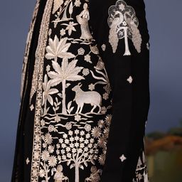 KALPRAAG Men Floral Embroidered Regular Sequinned Kurta with Trousers & With Dupatta image 4
