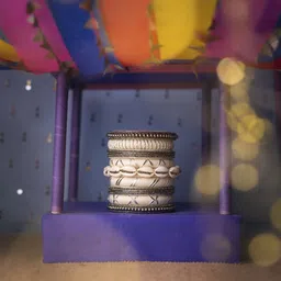Taasha Craft Handcrafted Cotton Thread Bangles Set-23