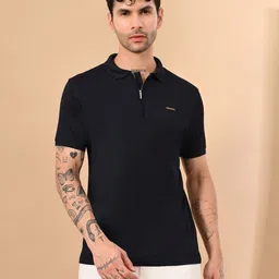 STARFOX Polo Collar Slim Fit Cotton T-shirt-image-86