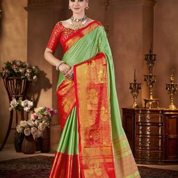 KALINI Woven Design Zari Silk Blend Saree-picture-54