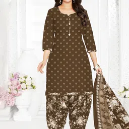SALWAR STUDIO Bandhani Printed Pure Cotton Unstitched Dress Material-image-75