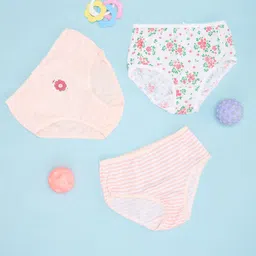 Pantaloons Junior Girls Pack Of 3 Printed Basic Briefs-picture-25