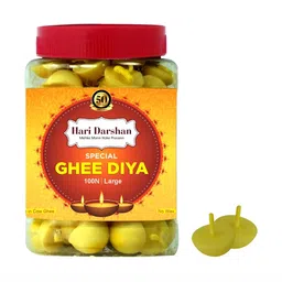 Hari darshan 100Pcs Yellow Ghee Diyas-image-9