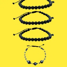 Dynamic Retail Global Unisex 4 Pieces Beaded Wraparound Bracelets-image-99