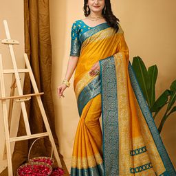 KAYOMMI Checked Kanjeevaram Saree-image-64