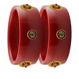 Vidhya Kangan Red Plastic Bangles-image-113