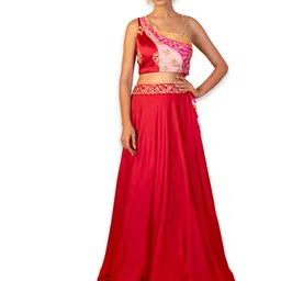 THE BEHRUZ THEORY Floral Embroidered Ready To Wear Lehenga & Choli-image-21