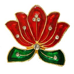 Kala Samarpan Green & Red Meenakari Foldable Rangoli With Centerpiece image 3