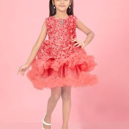 Aarika Net A-Line Dress-0