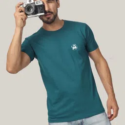 Greylongg Men Graphic Printed Round Neck Slim Fit T-shirt-image-93