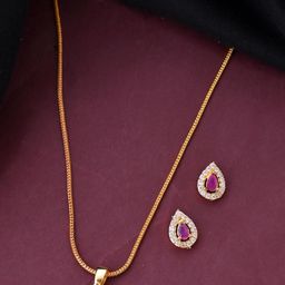 Anouk Gold-Plated Brass Artificial Beads Necklace & Earrings-image-87