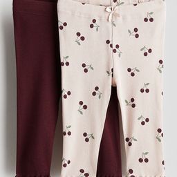 H&M 2-Pack Ribbed Cotton Leggings-image-68
