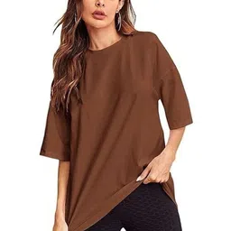 SALUJA FABRICS Women Drop-Shoulder Sleeves Pockets T-shirt-image-36