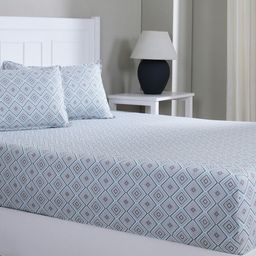 MASPAR Printed Cotton 144TC Single Bed Fitted Bedsheet With 1 Pillow Case 91 cm x 1.83 m-image-33