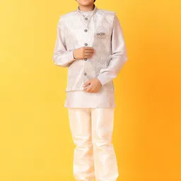 V-Mart Boys Ethnic Motifs Regular Pure Cotton Kurta with Pyjamas-43